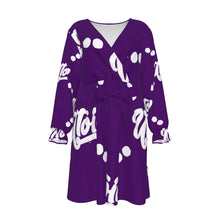 Load image into Gallery viewer, UTO IV Women's V-neck Dress With Waistband (Plus Size)