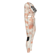 Load image into Gallery viewer, UTO IV "Peach Fog" Women's Sport Set With Backless Top And Leggings