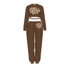 Load image into Gallery viewer, UTO IV "Kahawia" Women's Crop Sweatshirt Suit