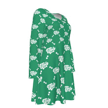 Load image into Gallery viewer, UTO IV Women's V-neck Long Sleeve Dress(Plus Size)