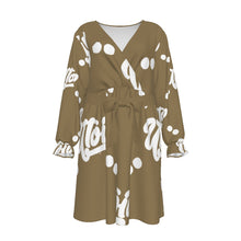 Load image into Gallery viewer, UTO IV Women's V-neck Dress With Waistband (Plus Size)