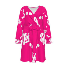 Load image into Gallery viewer, UTO IV Women's V-neck Dress With Waistband (Plus Size)