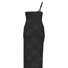 Load image into Gallery viewer, UTO IV "Midnight" Women's Oblique-Shoulder Exposure Dress With Side Split (Plus Size)