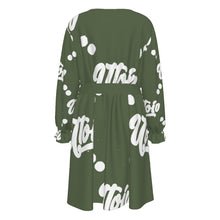 Load image into Gallery viewer, UTO IV Women's V-neck Dress With Waistband (Plus Size)
