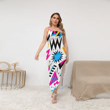 Load image into Gallery viewer, UTO IV Women's Oblique-Shoulder Exposure Dress With Side Split (Plus Size)