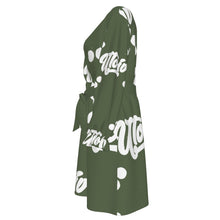 Load image into Gallery viewer, UTO IV Women's V-neck Dress With Waistband (Plus Size)