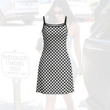 Load image into Gallery viewer, UTO IV Ivy Noir Gingham Mesh Dress