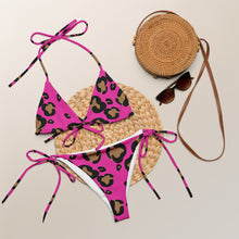 Load image into Gallery viewer, UTO IV "Pinkie The Leopard" Recycled String Bikini