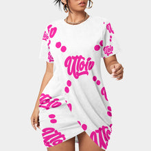 Load image into Gallery viewer, UTO IV Women’s Stacked Hem Dress With Short Sleeve(Plus Size)