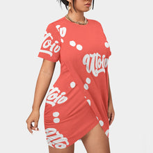 Load image into Gallery viewer, UTO IV Women’s Stacked Hem Dress With Short Sleeve(Plus Size)