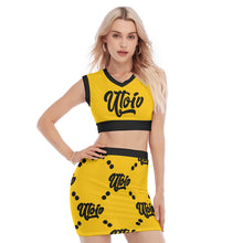Load image into Gallery viewer, UTO IV V-Neck Vest Skirt Suit