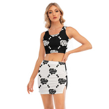 Load image into Gallery viewer, UTO IV "Dalmatian" Women's Camisole And Hip Skirt Suit