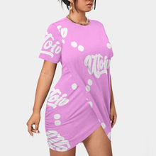 Load image into Gallery viewer, UTO IV Women’s Stacked Hem Dress With Short Sleeve(Plus Size)