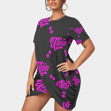 Load image into Gallery viewer, UTO IV Women’s Stacked Hem Dress With Short Sleeve(Plus Size)