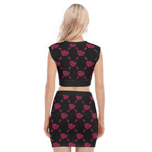 Load image into Gallery viewer, UTO IV Women's Collarless V Collar Vest Skirt Suit