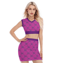 Load image into Gallery viewer, UTO IV V-Neck Vest Skirt Suit