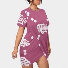 Load image into Gallery viewer, UTO IV Women’s Stacked Hem Dress With Short Sleeve(Plus Size)