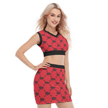 Load image into Gallery viewer, UTO IV V-Neck Vest Skirt Suit