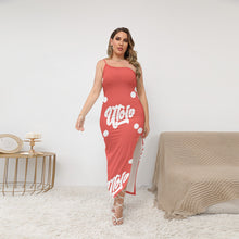 Load image into Gallery viewer, UTO IV Women's Oblique-Shoulder Exposure Dress With Side Split (Plus Size)