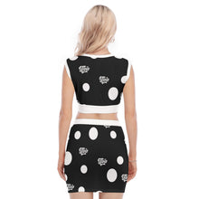 Load image into Gallery viewer, UTO IV Women's Collarless V Collar Vest Skirt Suit