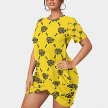 Load image into Gallery viewer, UTO IV Women’s Stacked Hem Dress With Short Sleeve(Plus Size)