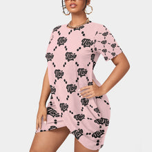 Load image into Gallery viewer, UTO IV Women’s Stacked Hem Dress With Short Sleeve(Plus Size)