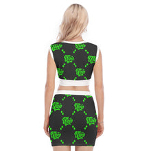 Load image into Gallery viewer, UTO IV "Superb Bird" Women's Collarless V Collar Vest Skirt Suit