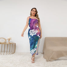 Load image into Gallery viewer, UTO IV Women's Oblique-Shoulder Exposure Dress With Side Split (Plus Size)
