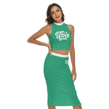 Load image into Gallery viewer, All-Over Print Women's Tank Top & Split High Skirt Set