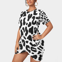 Load image into Gallery viewer, UTO IV Women’s Stacked Hem Dress With Short Sleeve(Plus Size)