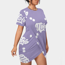 Load image into Gallery viewer, UTO IV Women’s Stacked Hem Dress With Short Sleeve(Plus Size)