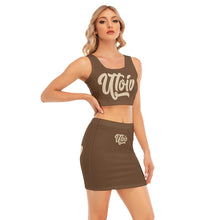 Load image into Gallery viewer, UTO IV Women's Camisole And Hip Skirt Suit