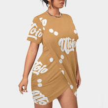 Load image into Gallery viewer, UTO IV Women’s Stacked Hem Dress With Short Sleeve(Plus Size)