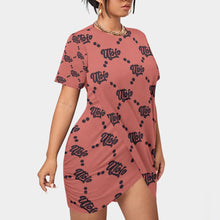 Load image into Gallery viewer, UTO IV Women’s Stacked Hem Dress With Short Sleeve(Plus Size)