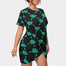 Load image into Gallery viewer, UTO IV Women’s Stacked Hem Dress With Short Sleeve(Plus Size)
