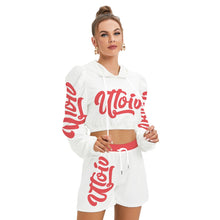 Load image into Gallery viewer, UTOIV Women's Mirco Fleece Hoodie And Shorts Set