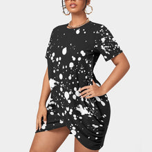 Load image into Gallery viewer, UTO IV Women’s Stacked Hem Dress With Short Sleeve(Plus Size)