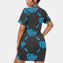 Load image into Gallery viewer, UTO IV Women’s Stacked Hem Dress With Short Sleeve(Plus Size)