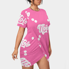 Load image into Gallery viewer, UTO IV Women’s Stacked Hem Dress With Short Sleeve(Plus Size)