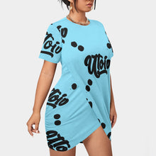 Load image into Gallery viewer, UTO IV Women’s Stacked Hem Dress With Short Sleeve(Plus Size)