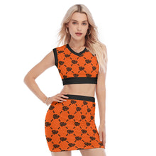 Load image into Gallery viewer, UTO IV V-Neck Vest Skirt Suit