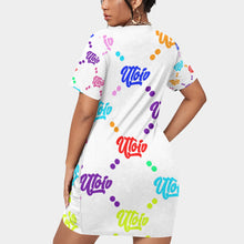 Load image into Gallery viewer, UTO IV Women’s Stacked Hem Dress With Short Sleeve(Plus Size)
