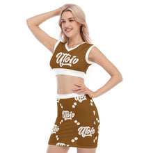 Load image into Gallery viewer, UTO IV Women's Collarless V Collar Vest Skirt Suit