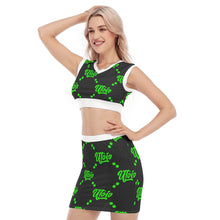 Load image into Gallery viewer, UTO IV "Superb Bird" Women's Collarless V Collar Vest Skirt Suit