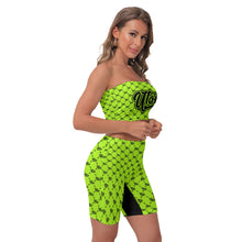 Load image into Gallery viewer, UTO IV "Emerald Tree" Women's Breast Wrap Shorts Suit