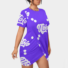 Load image into Gallery viewer, UTO IV Women’s Stacked Hem Dress With Short Sleeve(Plus Size)
