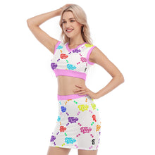 Load image into Gallery viewer, UTO IV Women's Collarless V Collar Vest Skirt Suit