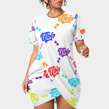 Load image into Gallery viewer, UTO IV Women’s Stacked Hem Dress With Short Sleeve(Plus Size)