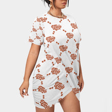 Load image into Gallery viewer, UTO IV Women’s Stacked Hem Dress With Short Sleeve(Plus Size)