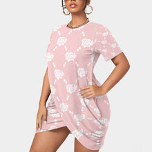 Load image into Gallery viewer, UTO IV Women’s Stacked Hem Dress With Short Sleeve(Plus Size)